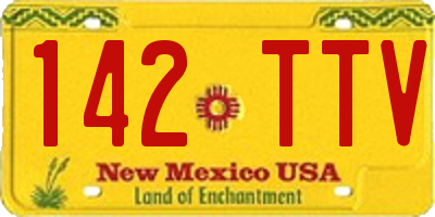 NM license plate 142TTV