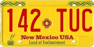 NM license plate 142TUC
