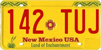 NM license plate 142TUJ