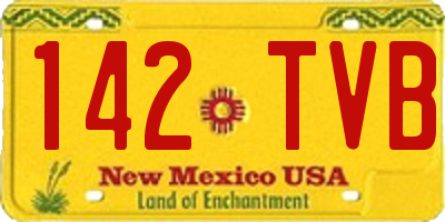 NM license plate 142TVB