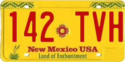 NM license plate 142TVH
