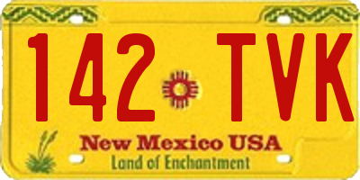 NM license plate 142TVK