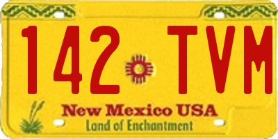 NM license plate 142TVM