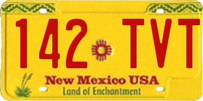 NM license plate 142TVT