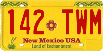NM license plate 142TWM