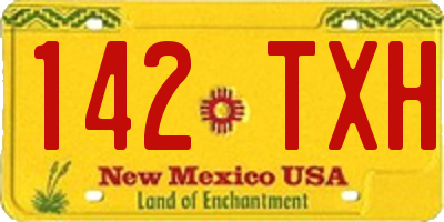 NM license plate 142TXH