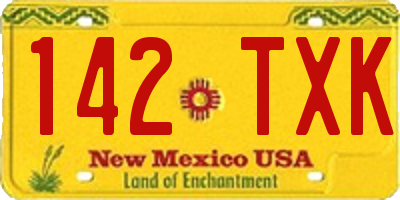 NM license plate 142TXK