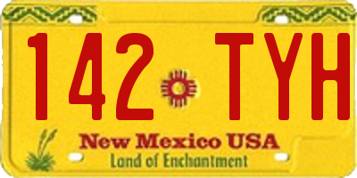 NM license plate 142TYH