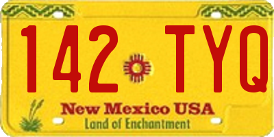 NM license plate 142TYQ