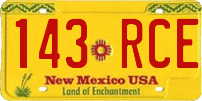 NM license plate 143RCE