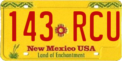 NM license plate 143RCU