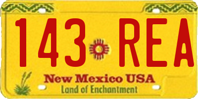 NM license plate 143REA