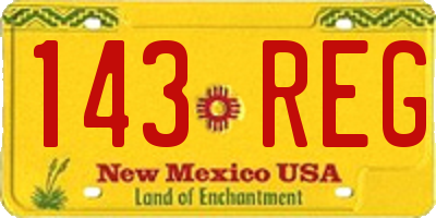 NM license plate 143REG