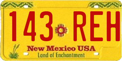 NM license plate 143REH