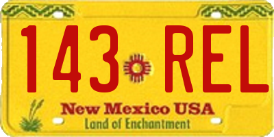 NM license plate 143REL