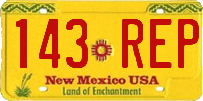 NM license plate 143REP