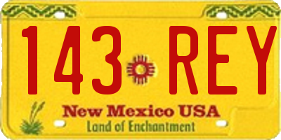 NM license plate 143REY