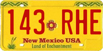 NM license plate 143RHE