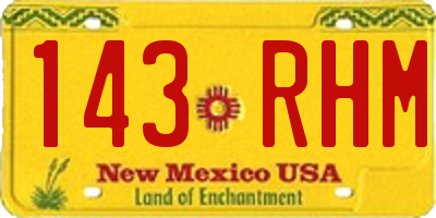 NM license plate 143RHM