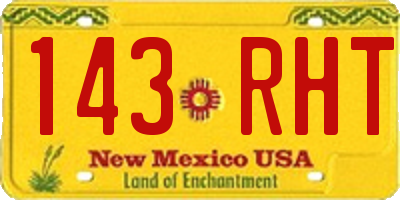 NM license plate 143RHT