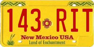 NM license plate 143RIT