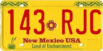 NM license plate 143RJC