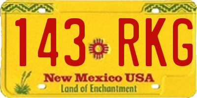 NM license plate 143RKG
