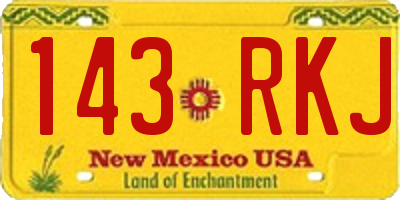 NM license plate 143RKJ