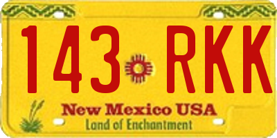 NM license plate 143RKK
