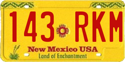 NM license plate 143RKM