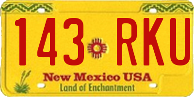 NM license plate 143RKU