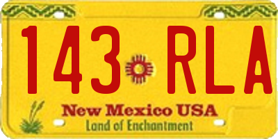 NM license plate 143RLA