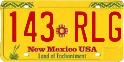 NM license plate 143RLG