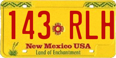 NM license plate 143RLH