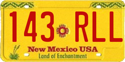NM license plate 143RLL