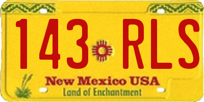 NM license plate 143RLS