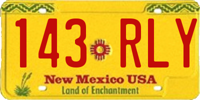 NM license plate 143RLY