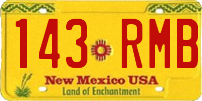 NM license plate 143RMB
