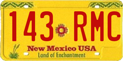 NM license plate 143RMC