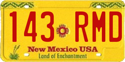 NM license plate 143RMD