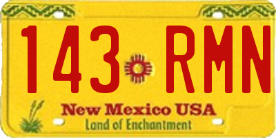 NM license plate 143RMN