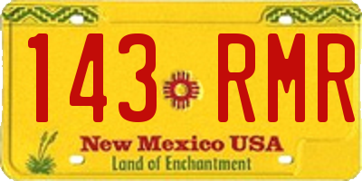NM license plate 143RMR
