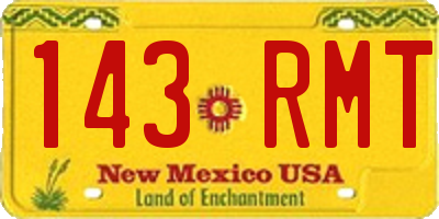 NM license plate 143RMT