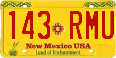 NM license plate 143RMU