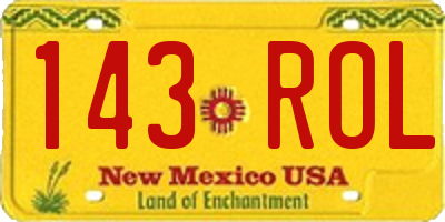NM license plate 143ROL