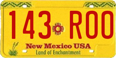 NM license plate 143ROO