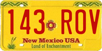 NM license plate 143ROV