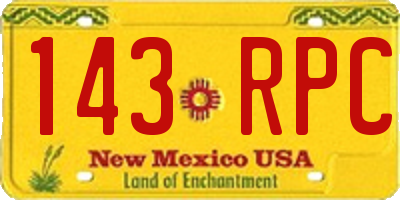 NM license plate 143RPC