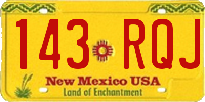 NM license plate 143RQJ