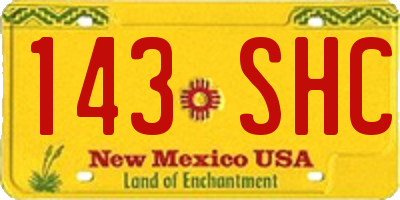 NM license plate 143SHC